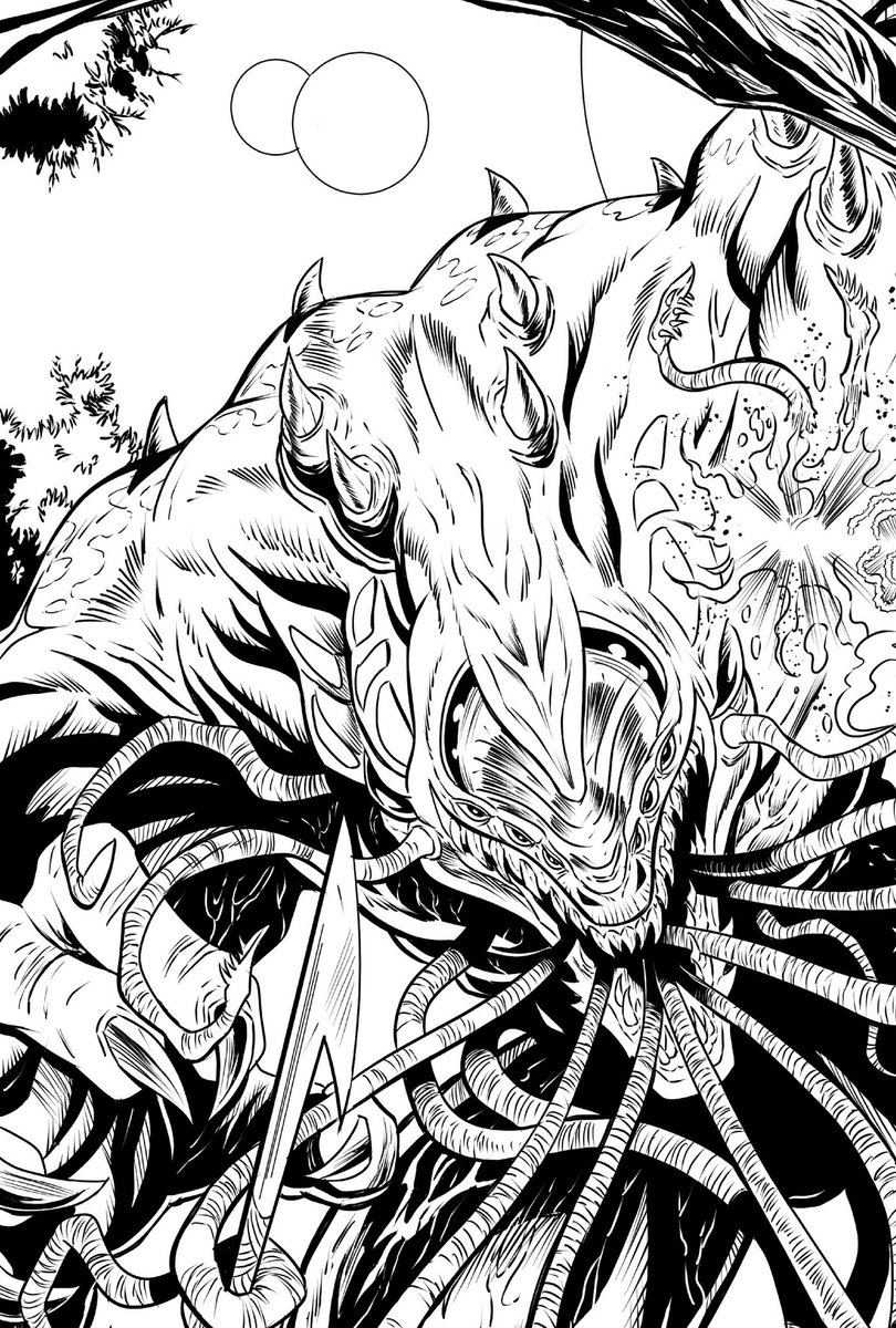 BuzzAcevedo's tweet photo. Wanted to shoot out @JimOriley for this sick looking kaiju commission he did for me. Guy is a total pro who does great work, hit him up if you are looking for commissions. Cannot put him over enough for his work... #comicsgate #cgphase3 https://t.co/PZRtZ7xC0z