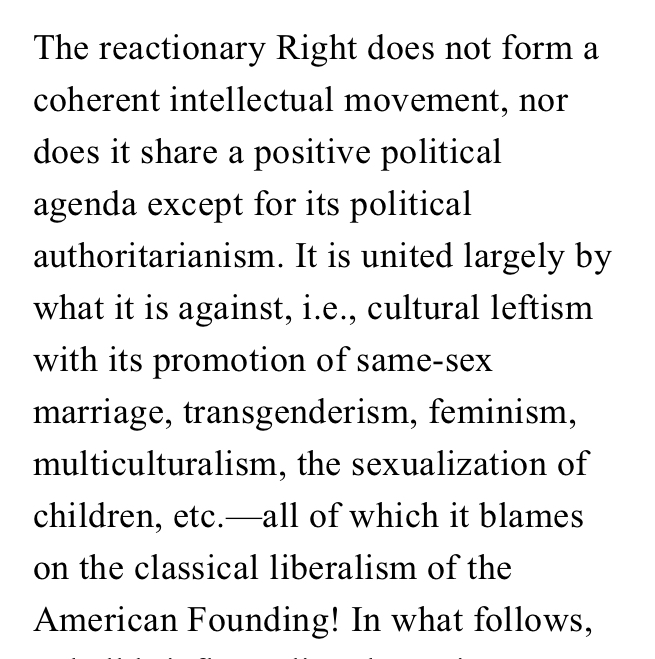 Thompson's thesis is that conservative criticism of "classical liberalism" is simply reactionary—which is ironic because Thompson's defense of bourgeois liberalism as the essence of Americanism is, at bottom, a knee-jerk reaction to this new, unfamiliar political moment.