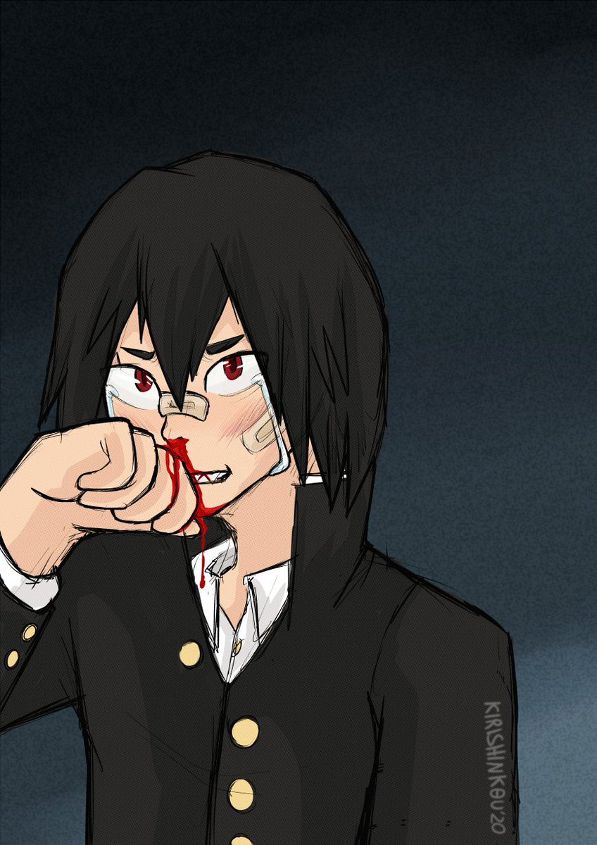 Anime Nosebleed Thumbs Up - J-mishler
