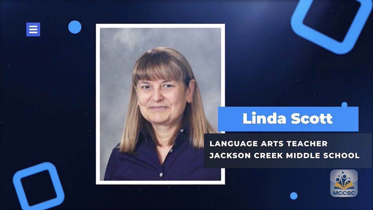 JCMSpal's tweet photo. Congratulations to Mrs. Scott who was chosen as an MCCSC STAR! We are so happy to have you in our JCMS Family! #TeamJCMS https://t.co/bVsTZxXLHs