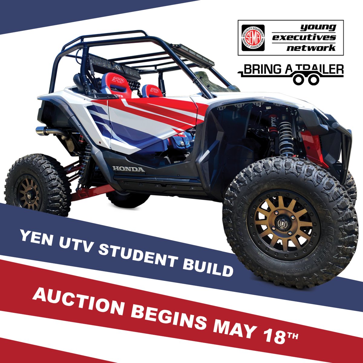 SemaAssociation's tweet photo. The 2019 Honda Talon #SEMA Young Executives Network (YEN) UTV Student Build auctions on May 18 via Bring a Trailer. All proceeds benefit the SEMA Loan Forgiveness program and Alex Xydias Center for Automotive Arts (AXC). https://t.co/Gm86NiVZPP