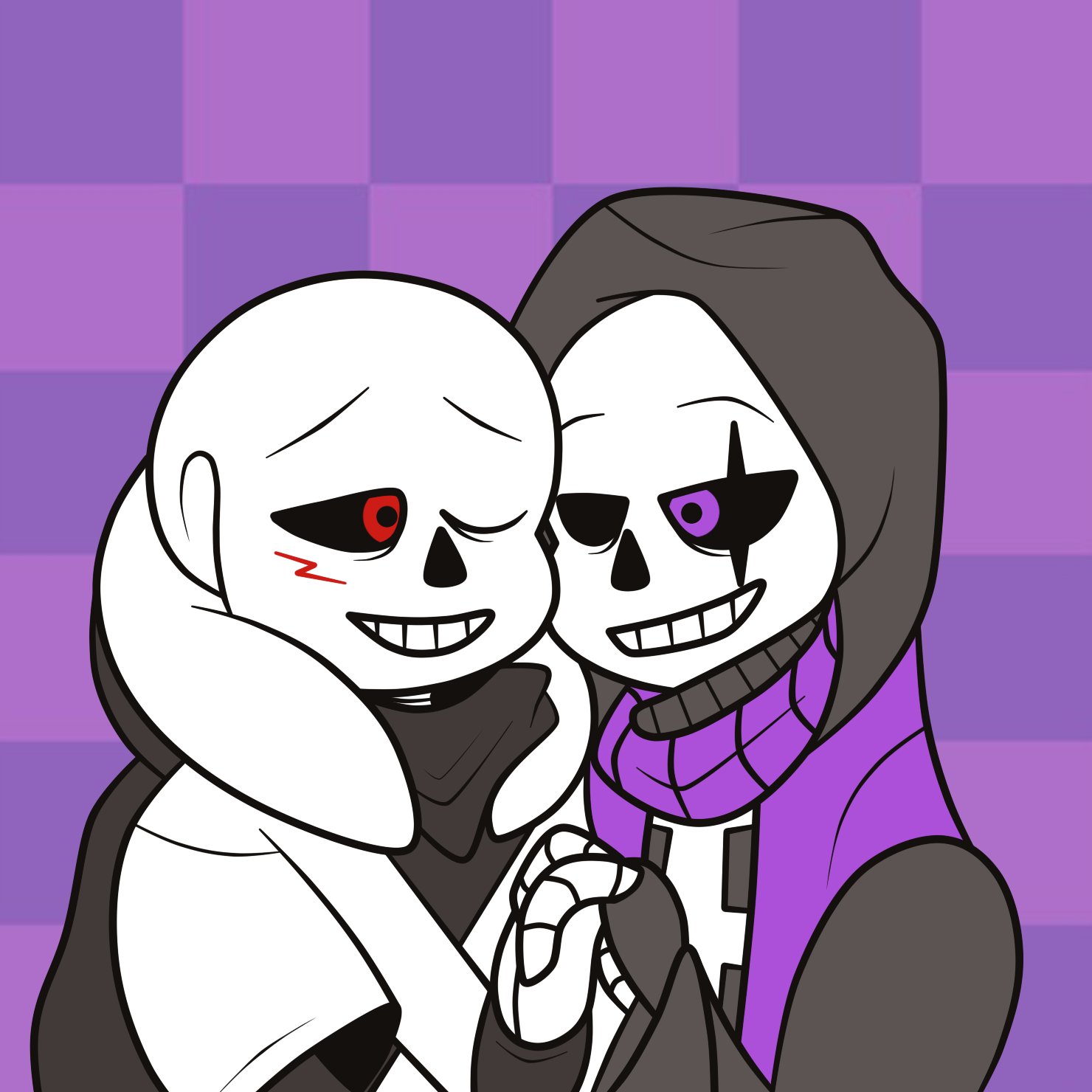 Drawing - Cross Sans VS Epic Sans ( Xtale vs Epictale ) UNDERTALE AU 