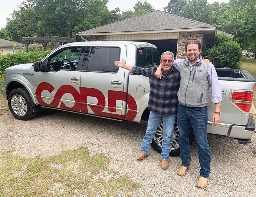 CORDconstruct's tweet image. Loved surprising our superintendent, Dan, with our first company truck! Our amazing team works together everyday to build this company...each and every milestone is memorable. #PeopleOverProjects #CORDconstruction