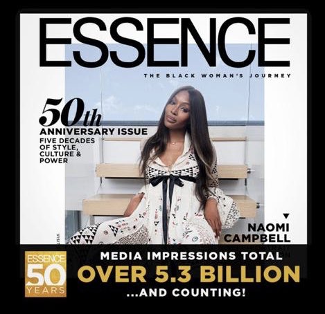 So thrilled to be a part of history as the cover for the 50th Anniversary of @Essence, which now has more than 5 billion impressions, making it their biggest debut ever. Congrats on five decades ❤️#essencemagazine