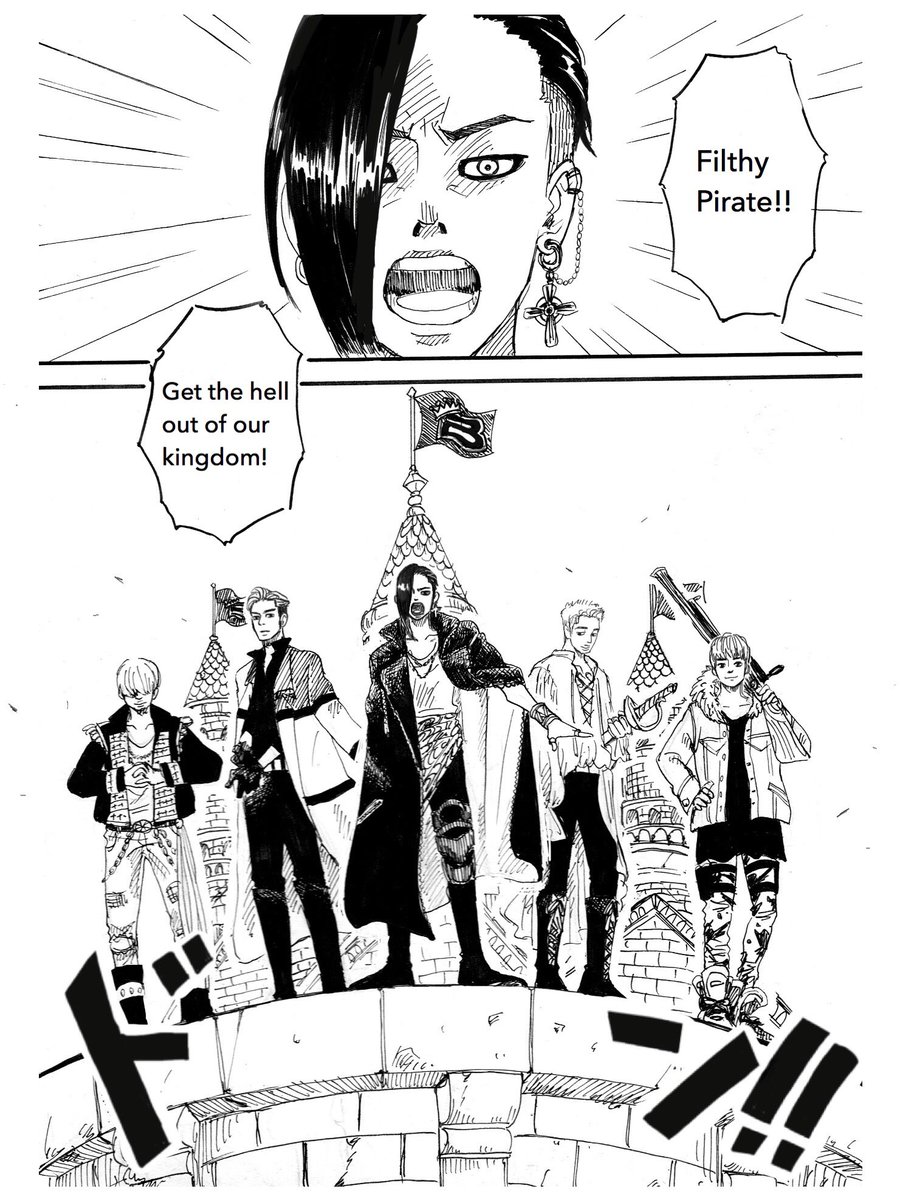ONE PIECE×BIGBANG parodyStraw Hat Pirates VS Five Princes of the BIGBANG KingdomI'll leave the Continuation To your imaginationTranslations are by friendsthank you #BIGBANGfanart ※日本語バージョンはこのスレッドにあります