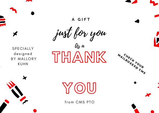 CMS Staff ... check your mailboxes ❤️❤️❤️