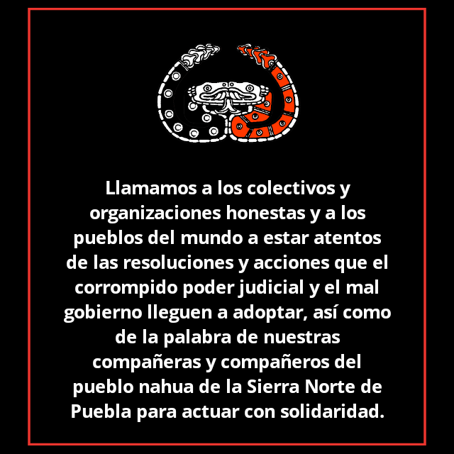 CNI EXIGE LA CANCELACIÓN DE CONCESIONES MINERAS EN TERRITORIO DEL PUEBLO NAHUA DE LA SIERRA NORTE DE PUEBLA Y EN TODO MÉXICO

wp.me/p8qHTQ-1y1