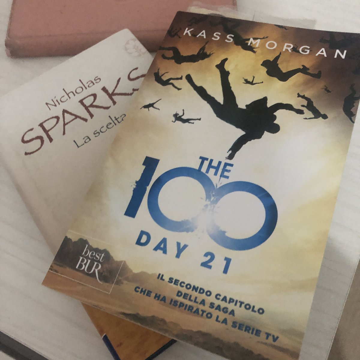 Bluesky19L_'s tweet photo. my quarantine mood:
(i love these books)
#Reading #kassmorgan #nicholasspark https://t.co/D4E1YfqVBl