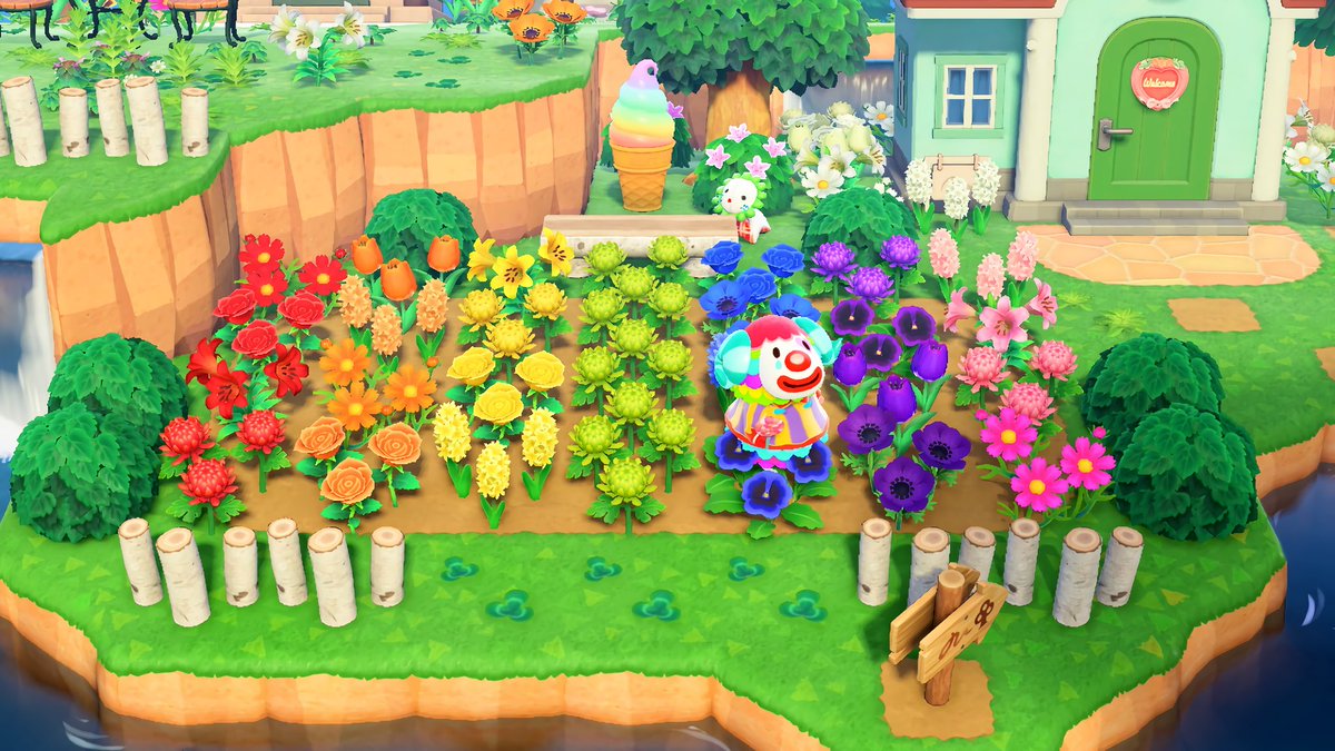 T I N A On Twitter Pietro S Rainbow Garden Acnh