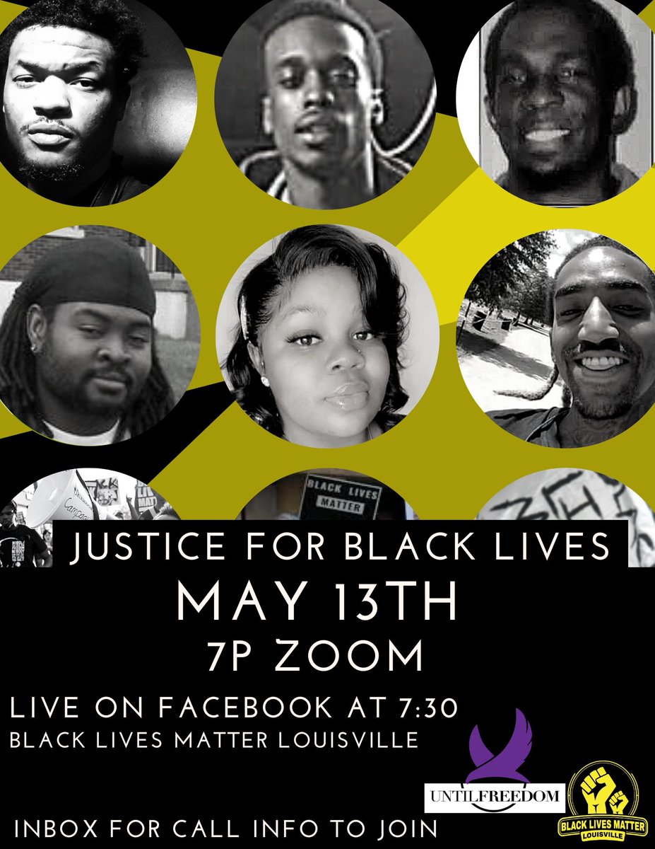 Tonight. We'll host a talk with the families of those murdered by police, updates from those who fight for justice. Inbox for Zoom info. Go to Facebook for the live.
