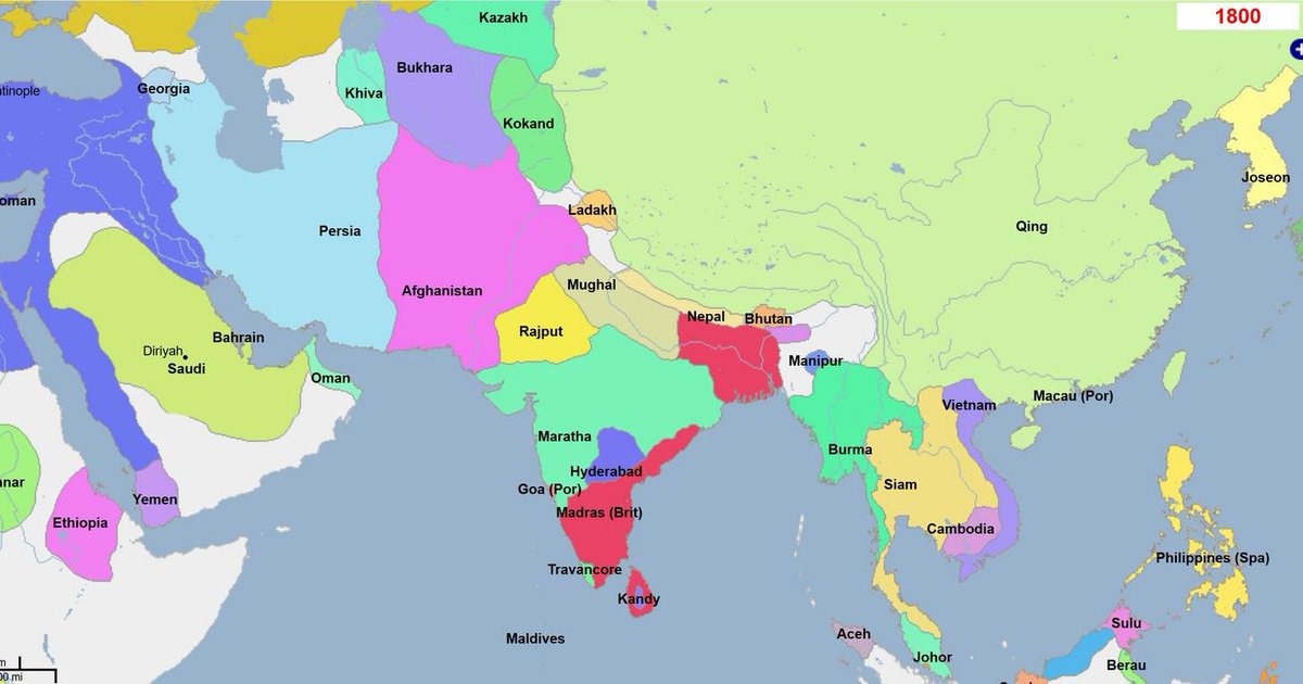 1800 ADOld order collapses. Marathas, Abdalis & Pashtuns, British rise up as new players.19/24