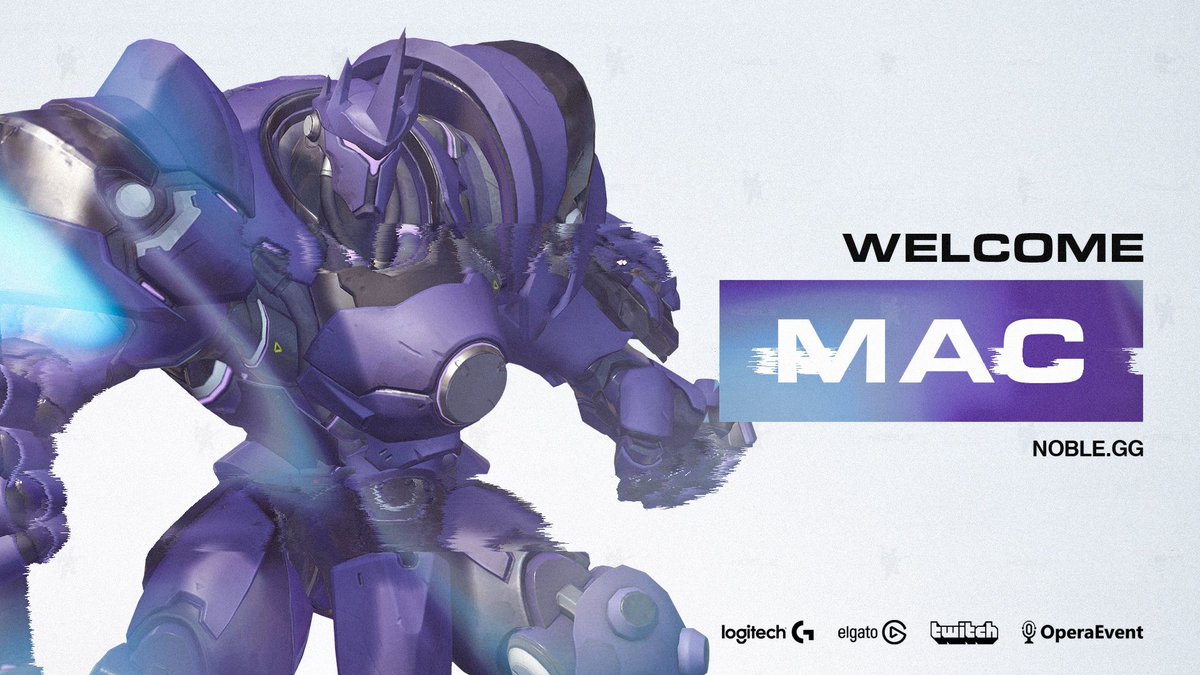 A new warrior enters. 

Please welcome <a href="/Mac_0W/">Mac</a>! 

Catch our new Main Tank in action tomorrow for #Overwatch Contenders Trials Week 3. 

#StayNoble 👑