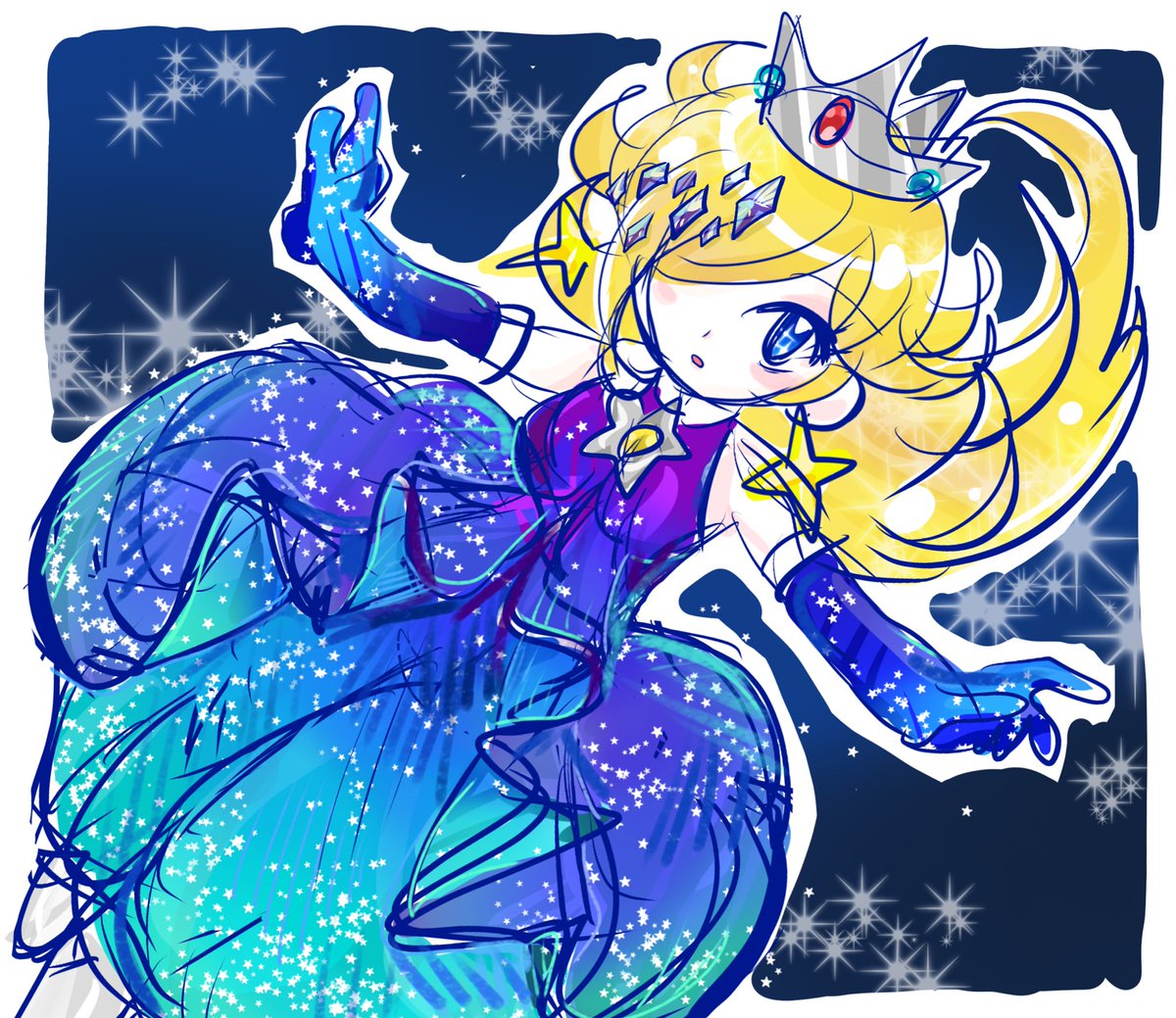 ロゼッタ Rosetta Rosalina スーパーマリオ らくがきしたがり屋のイラスト