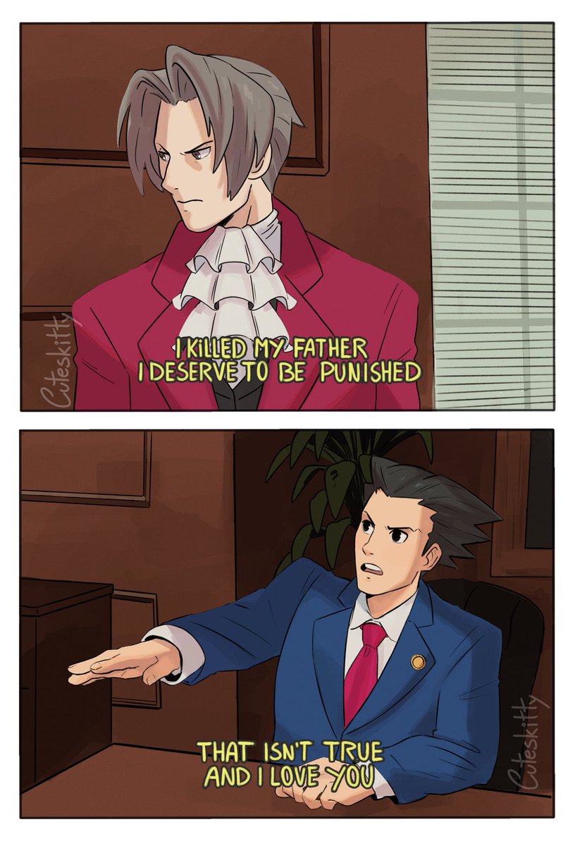 cuteskittyart's tweet photo. I had to get these out of my system 
I love Edgeworth https://t.co/UGhrXDc9E7
