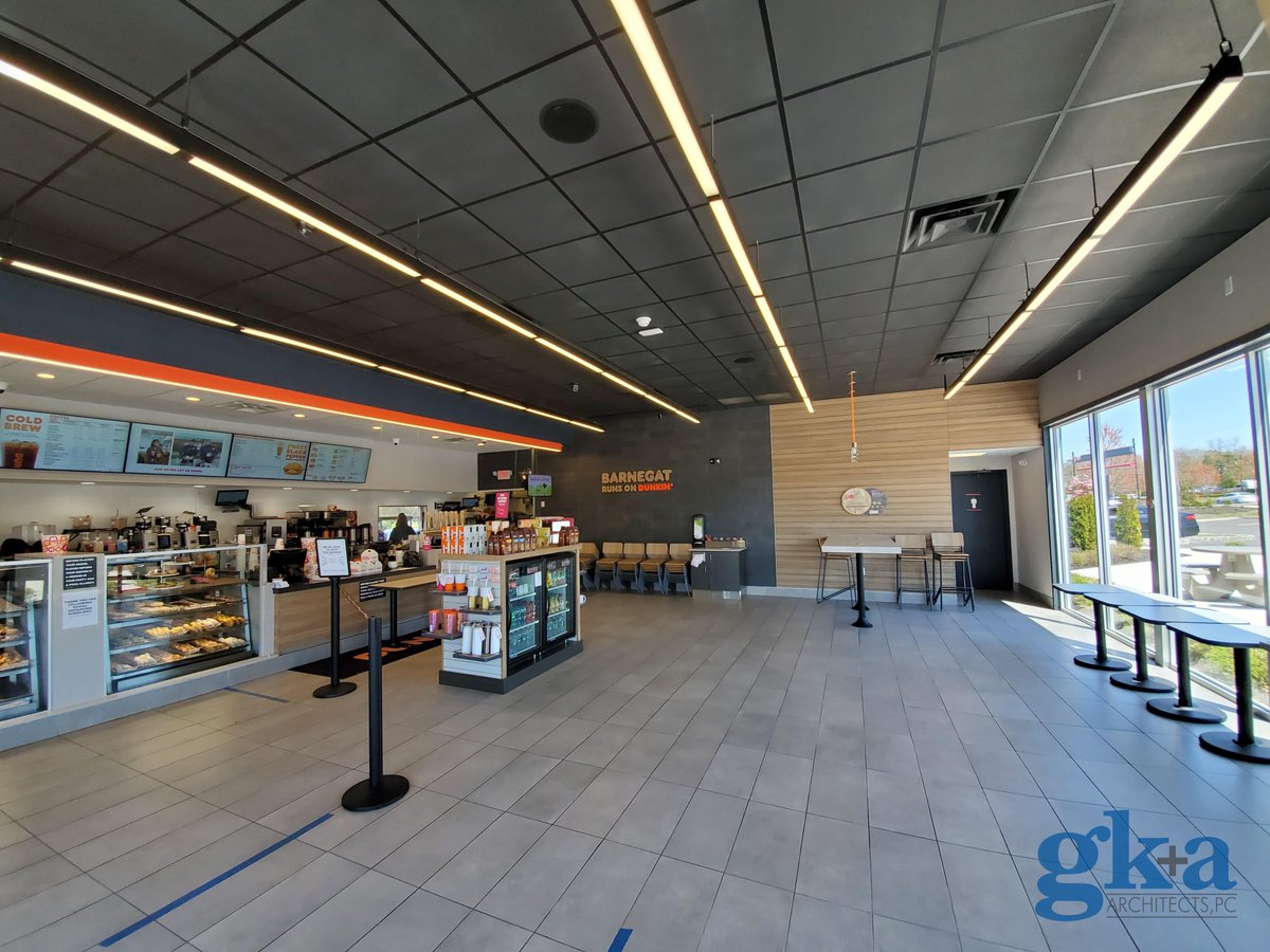 gkaarch's tweet photo. Coming soon to a Dunkin’ near you! gk+a served as the architect for this test store in Barnegat NJ for Dunkin’s Next Generation design. Coming next are stores located in N. Haledon NJ, Hackensack NJ, Wall, NJ, New York, NY, Fort Montgomery NY, West Haverstraw NY and many more! https://t.co/hVjlEd6q85