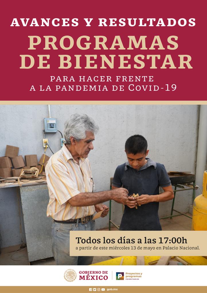 INAPAM's tweet photo. ¿Quieres saber más sobre los #ProgramaDeBienestar ?
El Gobierno de México te informará sus #AvancesYResultados. Todos los días a las 5 PM. https://t.co/Jo9Gw8944L