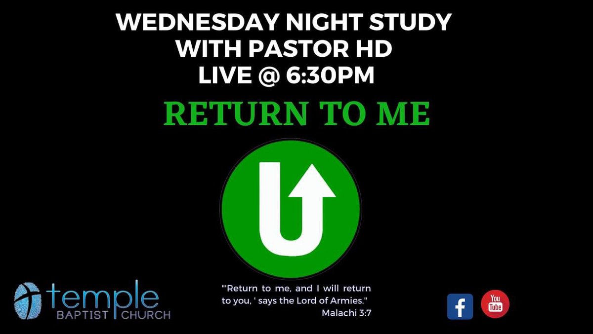 templebaptistwh's tweet photo. Be sure to join us online tonight at 6:30PM on Facebook live! https://t.co/QiJpYxESol