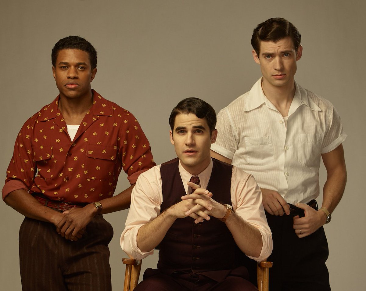 Every character had a specific color palette that guided their costuming: Archie ( @jrmypope) is often sporting gold tones and Raymond ( @DarrenCriss) wears lots of pink shades.