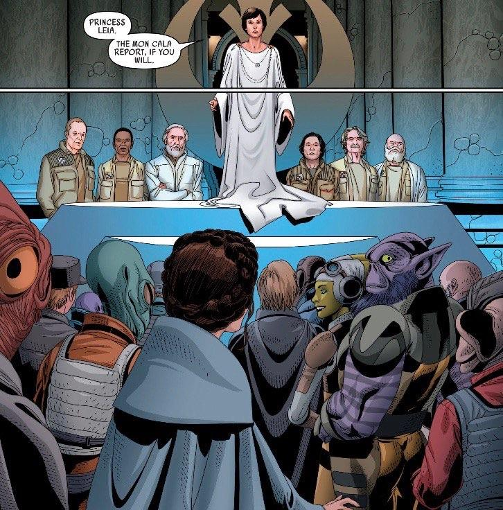 He was a logistics officer during the Clone Wars, so he has military experience.Oh, and he actually appeared in the Star Wars comic! Before... well, let's say I'm not 100% sure he's still alive. We'll see why (and lol @ Larroca's "photo-referencing" in this panel)