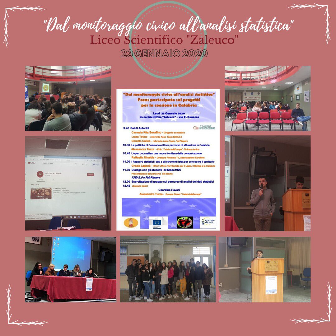 InMazzini's tweet photo. Dal monitoraggio civico all’analisi statistica”
#giorno13 #-10. <<Dal monitoraggio civico all’analisi statistica>> è stato il tema che trattato nell'incontro svoltosi il 23 gennaio presso il #liceozaleuco di #locri. A confrontarsi i due #team locresi impegnati nel https://t.co/u3dsdzD5jl