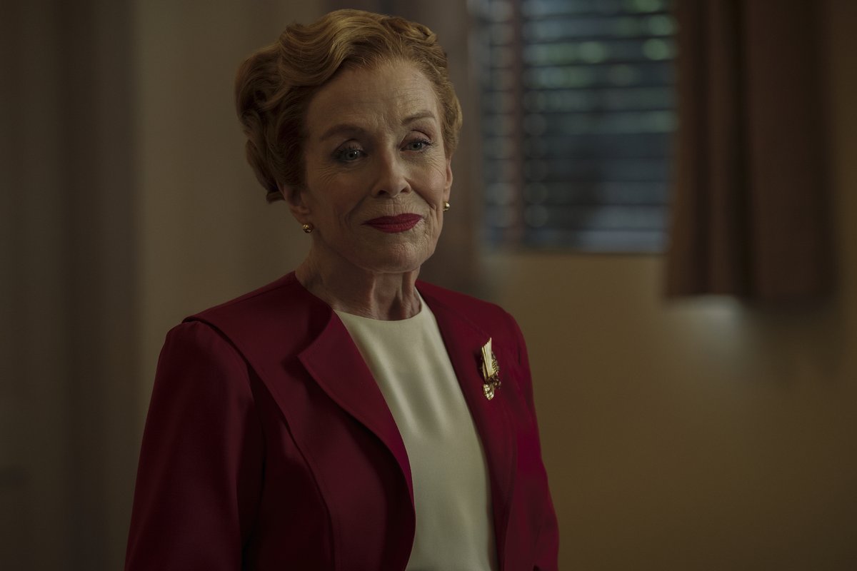 Holland Taylor sent the costume designers photographs of her mother from the ‘30s and ‘40s to help with research. They ended up replicating some of the items she wore for Taylor’s character, Miss Kincaid.