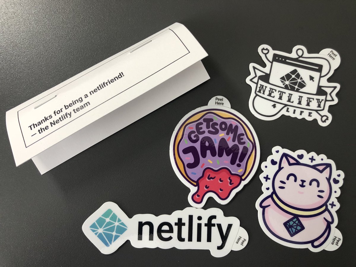 T_ony's tweet photo. Thanks for the sweet stickers! @Netlify https://t.co/sTTs4QvvGZ