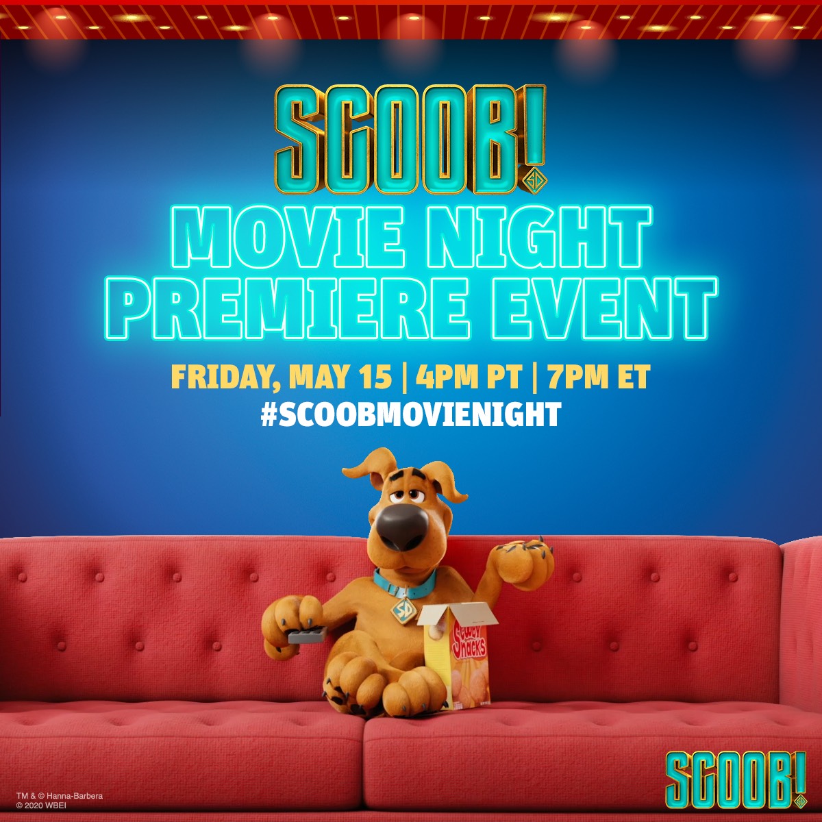 Make this Friday #SCOOBMovieNight 
Scooby-Doo and gang come together in their first full-length animated adventure for the big screen! 
Starting this Friday, May 15th, <a href="/scoob/">SCOOB!</a> will be available! For more details please visit watchscoob.com.
