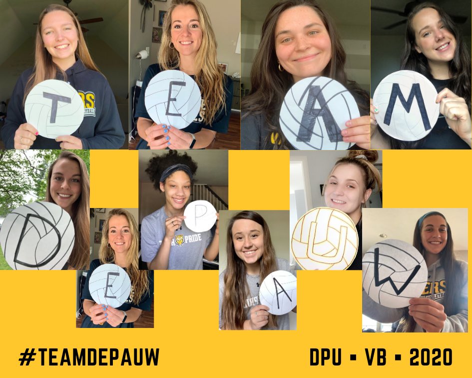 DePauwAthletics's tweet photo. We’ve got another #TeamDepauw photo challenge submission! We see you @DePauw_VB! 

#DESPYS2020 https://t.co/hkaLTmNvOK