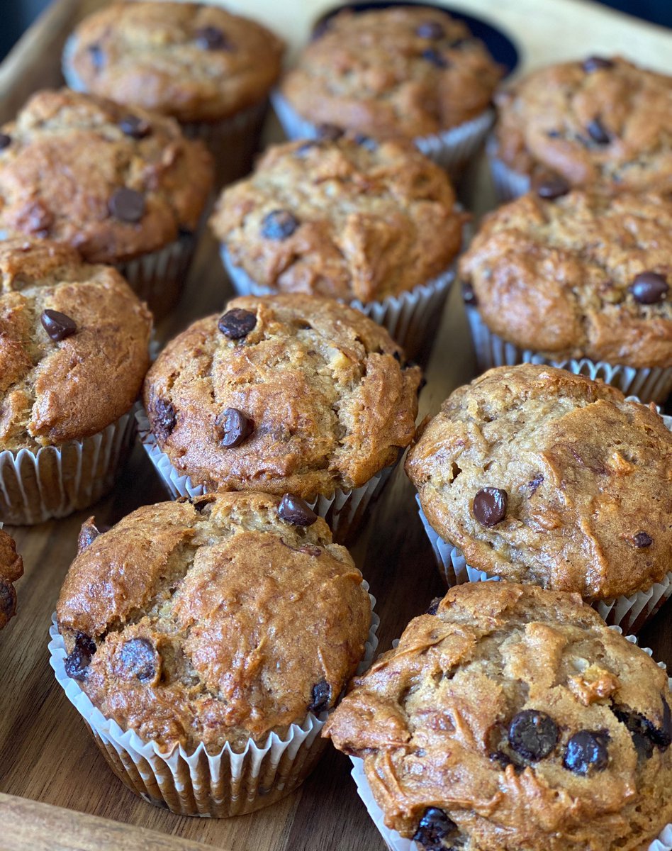weveganeats's tweet photo. When you take a bite into one of our Delicious Gluten Free Banana Nut Chocolate Chip Muffins we promise you will question if they are actually “Gluten Free!” These muffins have a super soft texture with no grit and are absolutely amazing! 😋available at https://t.co/cdX3JU5Yv6 https://t.co/88lVzQmLKu