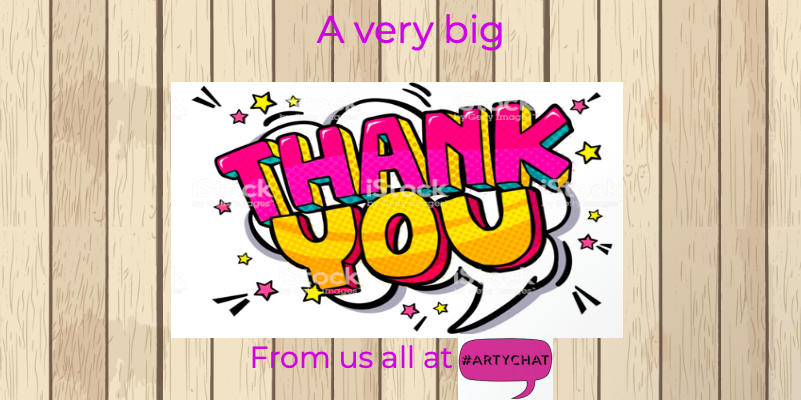 artychat's tweet photo. That's it for tonight!
Thank you all for joining in & a huge THANK YOU to @LizAtkin for co-hosting. It's been a really valuable #artychat for many :) https://t.co/wdwYNIV4lO