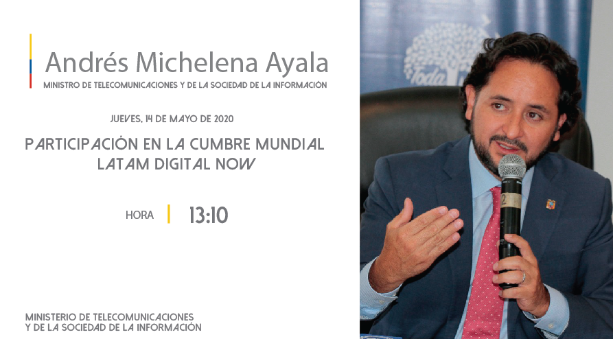 Telecom_Ec's tweet photo. Mañana el Ministro @caanmichelena participará en la Cumbre Virtual #LATAMDigitalNow.

Puedes seguir su intervención inscribiéndote en el siguiente enlace. ➡️ https://t.co/0U6i2n8uHA

@Lenin https://t.co/6u0ZjK6wTw