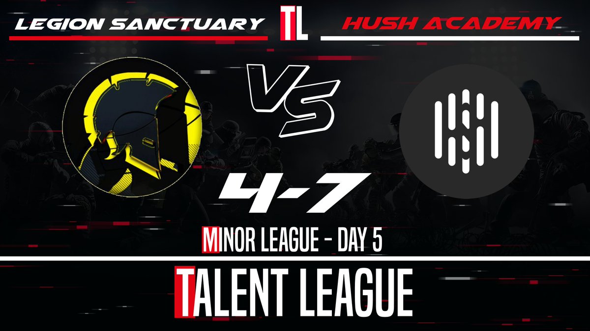 TalentRainbow6's tweet photo. Result of Day 5 - MINOR League:

Congratulations to the team @EsportsHush Academy!
#talentleague #RainbowSixSiege #MINOR https://t.co/KuyL0BRmtY