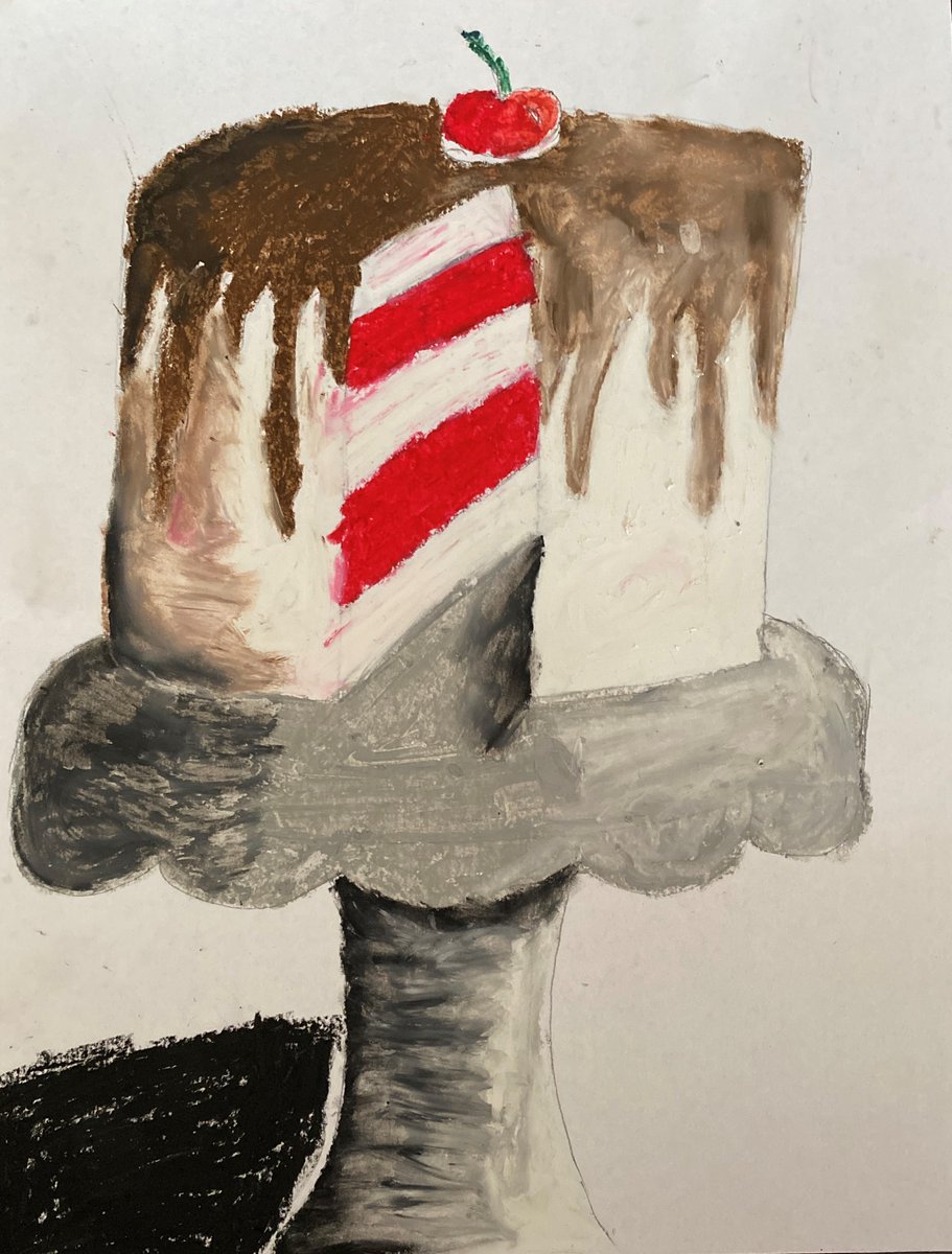 Last week my 6th graders created desserts inspired by Wayne Thiebaud!  <a href="/EastMeadowArts/">East Meadow Arts</a> #ArtInspirationEM2020  @ms_woodland