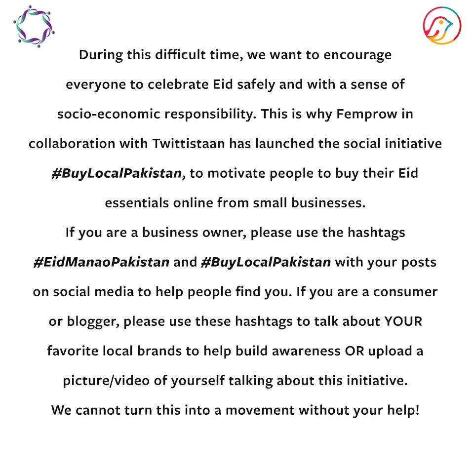 NadiaGangjee's tweet photo. #BuyLocalPakistan #EidManaoPakistan @femprow @Twittistaan @kanwalful  @PakUSAlumni @TheNestiO  @khudiproject @AamnaFasihi @taidrus @NIC_Pakistan @NIC_Karachi https://t.co/eLskHKrrie