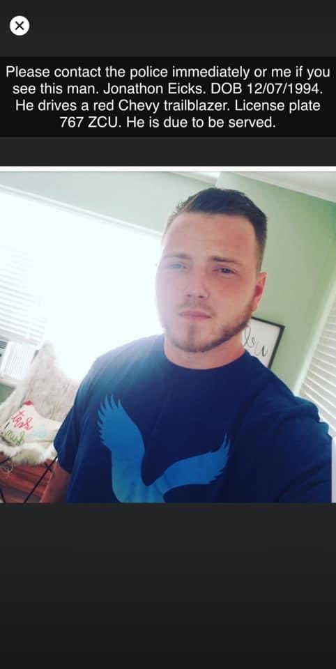 rea_cottrell's tweet photo. If y’all could do me a solid &amp; RT this I’d appreciate it. This man has slashed my tires twice &amp; has been stalking me &amp; saw me out today &amp; texted off an app letting me know he’d “see me soon.” I’m scared for my life at this point. This is just the gist of the things he’s done. https://t.co/M2XK87RHaw