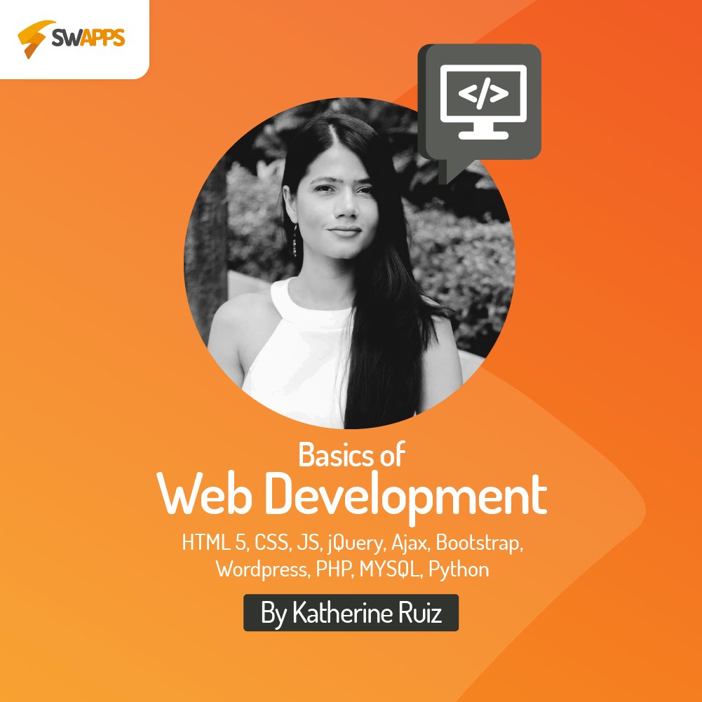 swappsco's tweet image. Hey!! We want to welcome you to our YouTube channel. In this opportunity, Katherine gave us a Webinar about Web Development Basics. You can check it out in the link: buff.ly/2zAULCc.
Don't forget to subscribe!
#webdevelopmentbasics #webdevelopment #swapps #ajax #HTML5