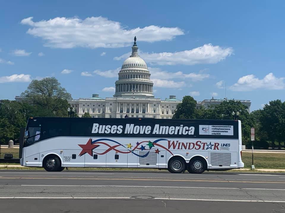 WindstarLines's tweet photo. What an incredible experience that was. Can't wait 'til we can bring our loyal customers back on the road again! Thanks for your support! ❤️💪❤️
#dontmissourbus #busesmoveamerica #motorcoachesrolling4awareness #rolling4awareness #R4A2020 https://t.co/XfgGWaEUaP