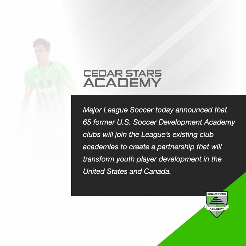 Cedar Stars Bergen and Cedar Stars Monmouth are proud to announce their membership in the new MLS elite player development platform.

See website for more details.

#forevergreen #cedarstarsacademy #trusttheprocess #cedarstars