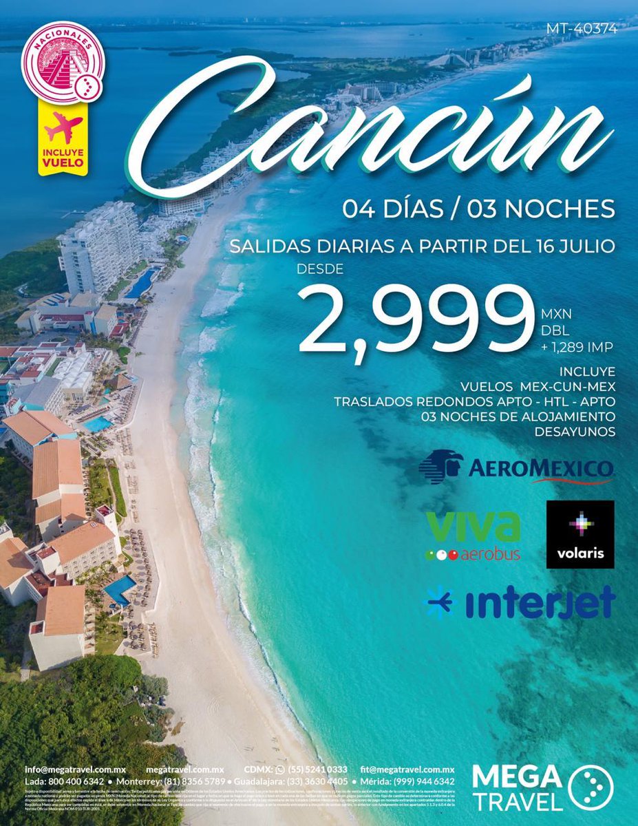 Turispac1's tweet photo. Aprovechen está promoción! 😱😱#MEGACONTIGO https://t.co/3EHXsbquh5