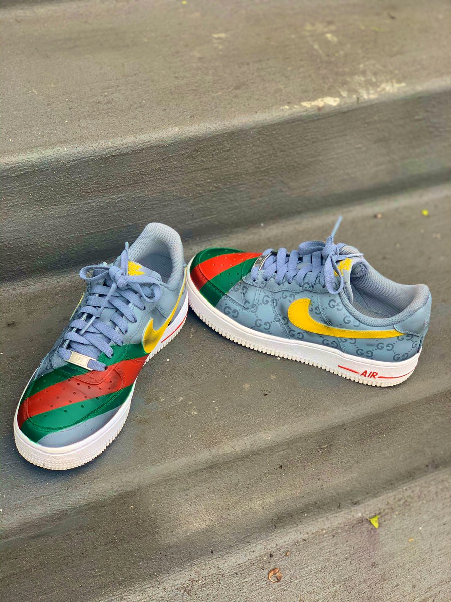 BShow25's tweet photo. 🚨🚨🚨Come get a custom‼️🚨🚨
.
.
.
.
#custom #af1 #airforceone #Gucci #GucciCommunity #angelus #StLouis #StayHomeStaySafe #DIY https://t.co/pGvVKByIWe