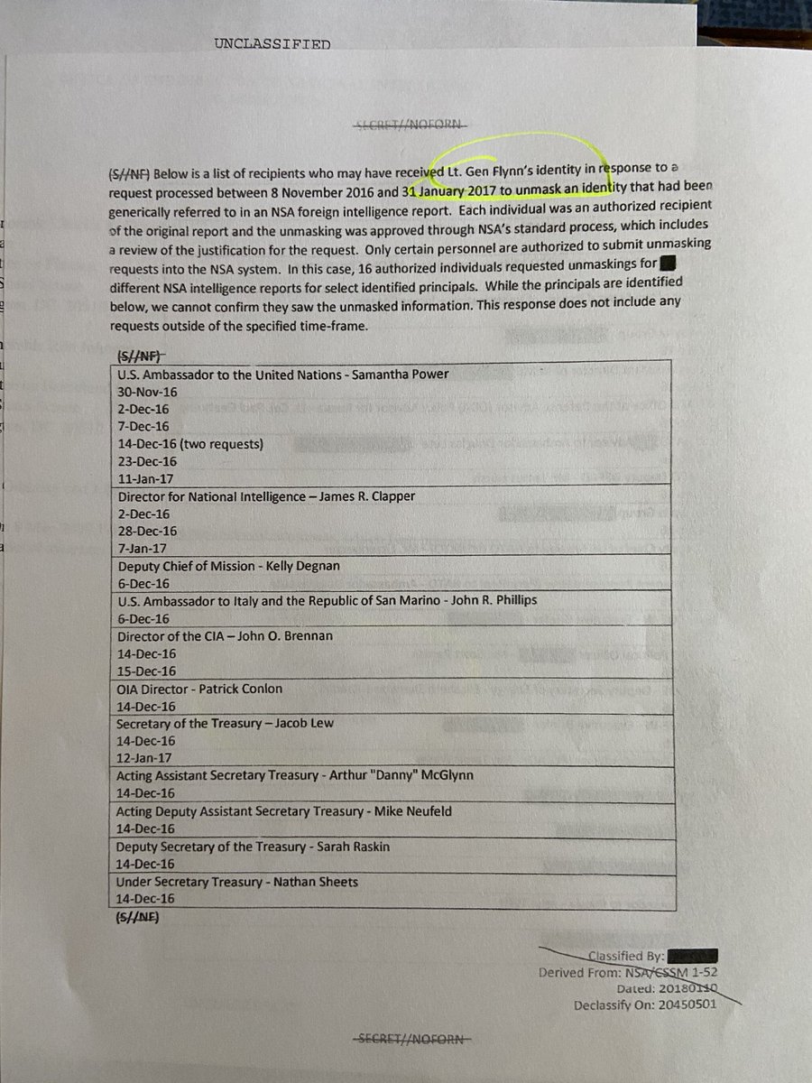 2. It just happens that it exposed Flynn. Here is the full unmasking request list with a header explaining that these were unmasking requests that on its face appears the identity was "masked" IE unknown to the requester.