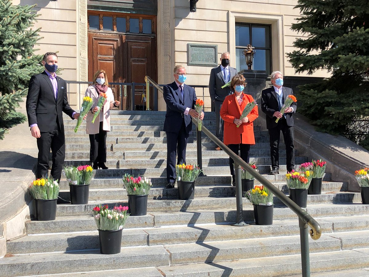 NLinCanada's tweet photo. In the past two weeks thousands of beautiful tulips have been delivered by our Embassy and Consulates-General to hospitals and care homes to thank the dedicated healthcare professionals. Read a summary of what we did: https://t.co/HUb5hrwPtf

#HealthcareHeroes #TulipsOfThanks https://t.co/JtVnZM7pWq