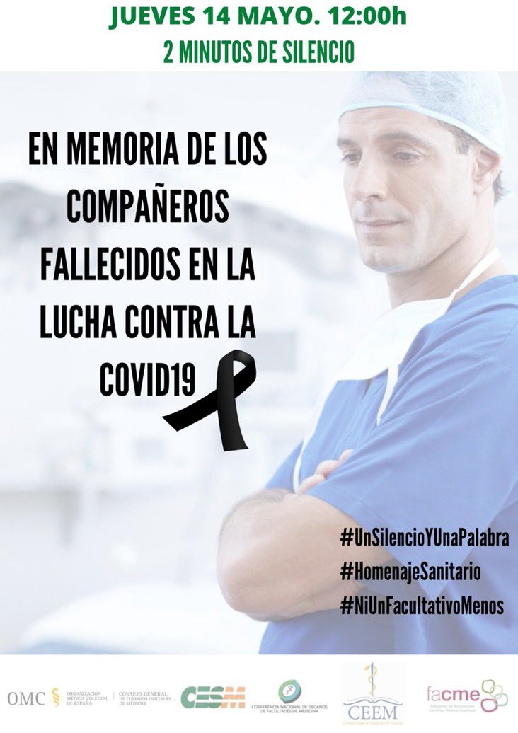 #UnSilencioYUnaPalabra #HomenajeSanitario #NiUnFacultativoMenos