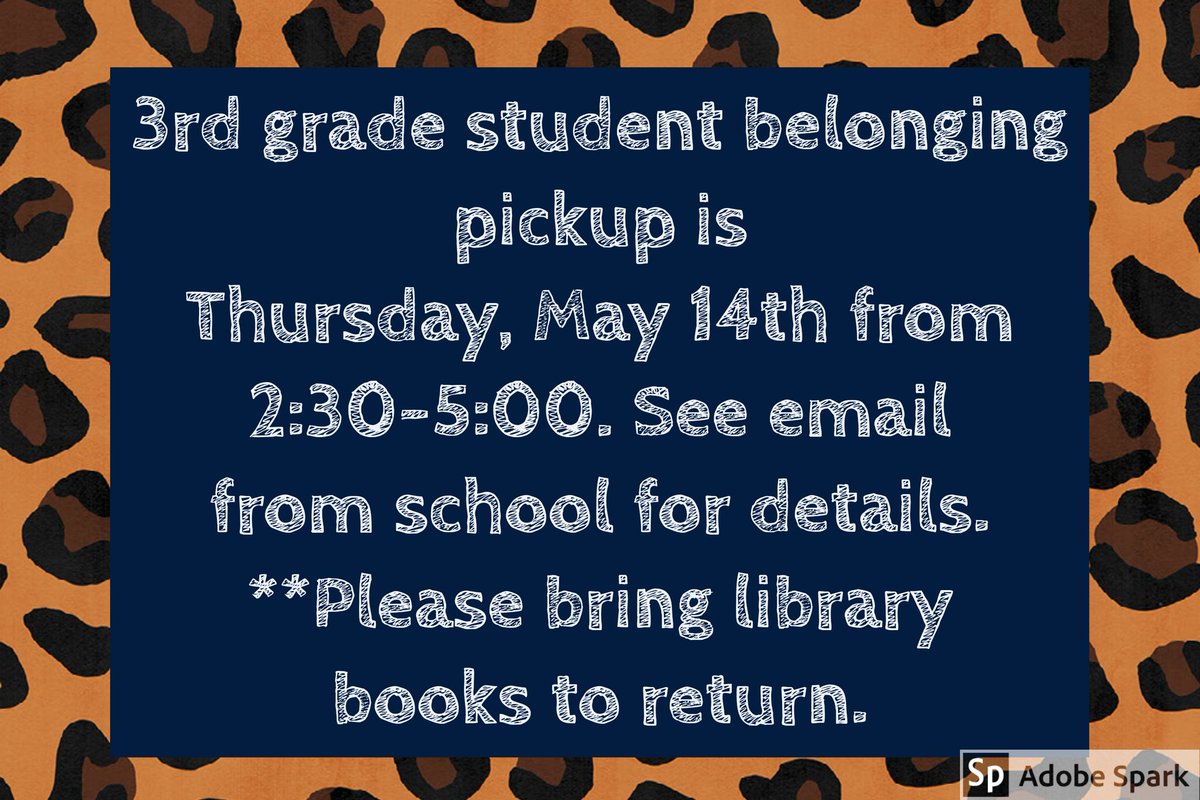 LamkinLeopards's tweet photo. Attention Lamkin 3rd grade parents....😃 https://t.co/fINspGdQPF