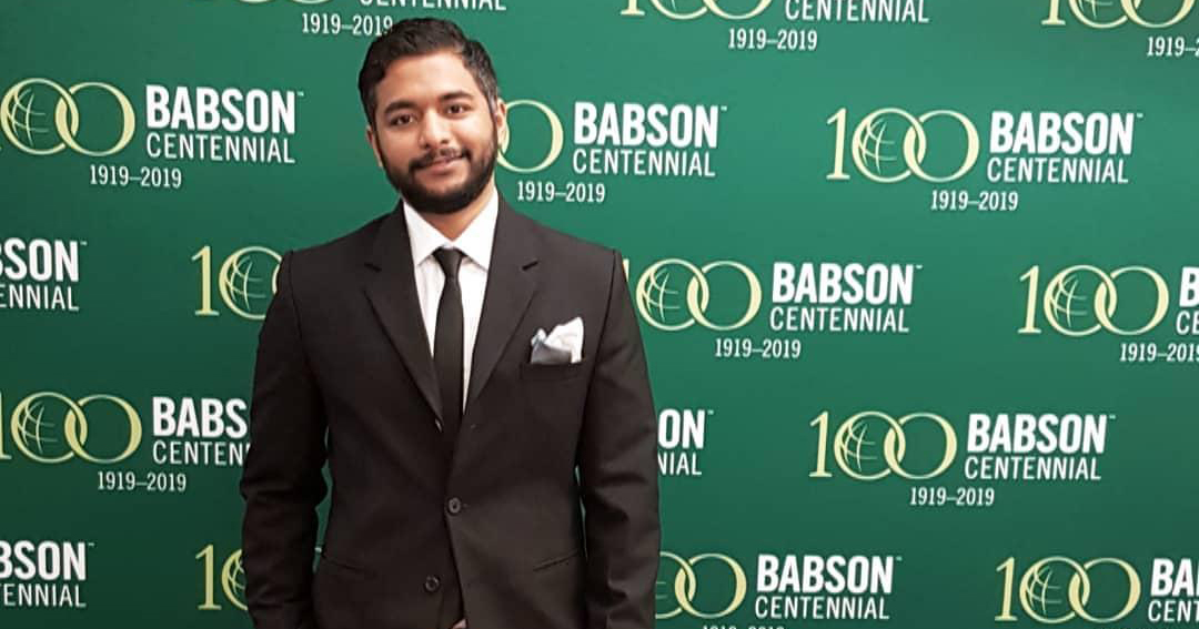 babson's tweet photo. Congratulations to Aditya Pathak MBA ’20 (he/him), this year's Graduate Student Pride Award winner #BabsonPride https://t.co/eNaV6FatPl