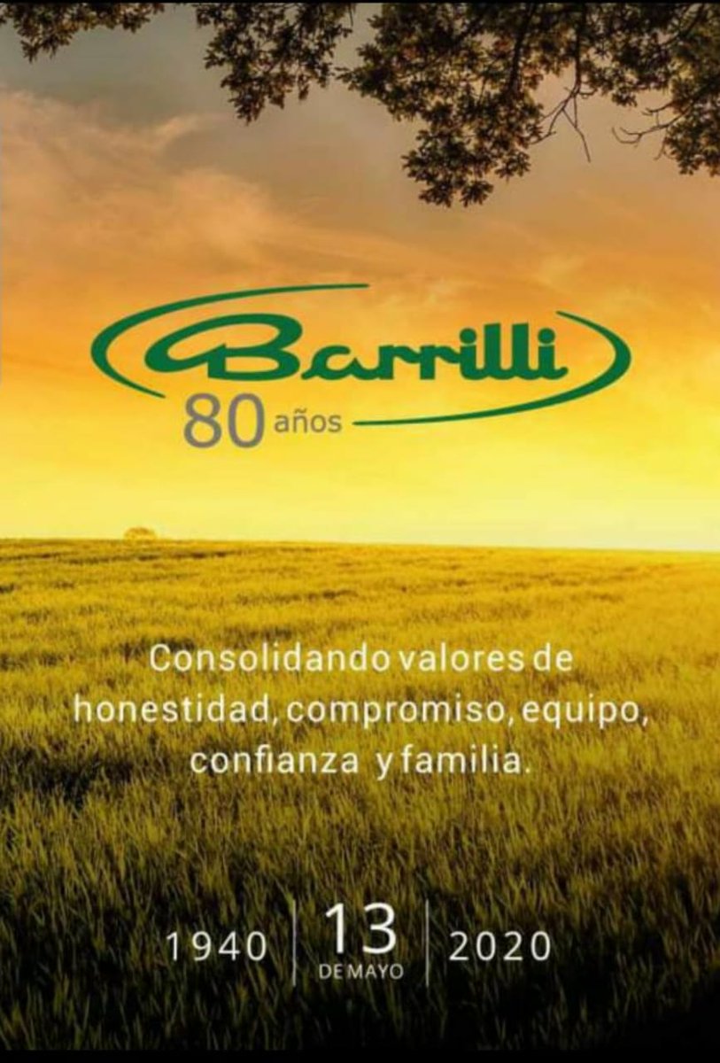 De_Margen's tweet photo. Una empresa familiar de Corredores de Cereales creada en 1940. 🌱🌻🌾
80 años de trayectoria intachable ✅✅
Un placer que nos dejen ser parte de este proyecto!
FELICES 80 Años BARRILLI S.A y por MUCHOS MAS! 🎊🎉
@barrillisa https://t.co/fzB5wnXLk3
