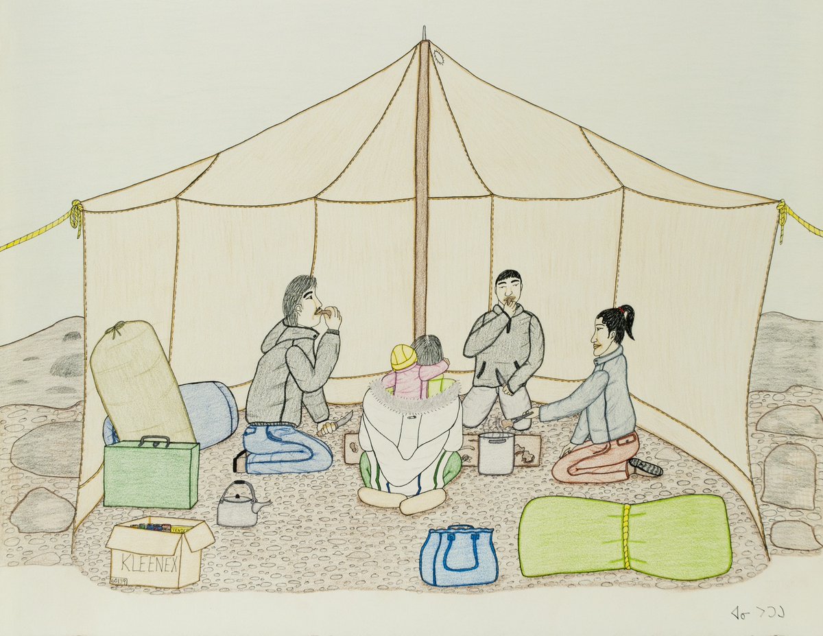 RemaiModern's tweet photo. Happy #museumweek from Remai Modern! We thought we would share this work by Annie Pootoogook from Remai Modern's collection in celebration of that theme and how art, even when we have to be apart, can bring us together.​ #TogetherMW https://t.co/Lr2iE0Dvu2