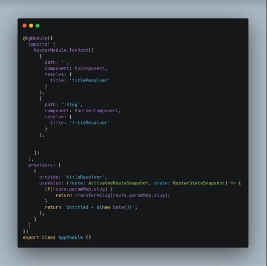 ThisDotMedia's tweet image. A #DeveloperTip!

A simple route resolver can be defined as a function that accepts an ActivatedRouteSnapshot and a RouterStateSnapshot and returns a value or an Obserable or Promise that emits a value.