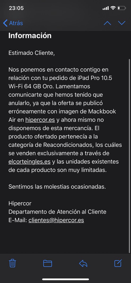 JPMM94's tweet photo. Fraude #AfectadosHipercor
@A3noticias @expansioncom @zapeando @informativost5 @elpais_cultura @CNNEE @COPE @noticia_cuatro @elperiodico @lavanguardia @vistodeotrolado @prnoticias @ondacero_es @rtve @elhuffpost @24h_tve @abc_es @efenoticias @sextanoticias @elmundoes @lasextatv https://t.co/vXT3fo3Tme