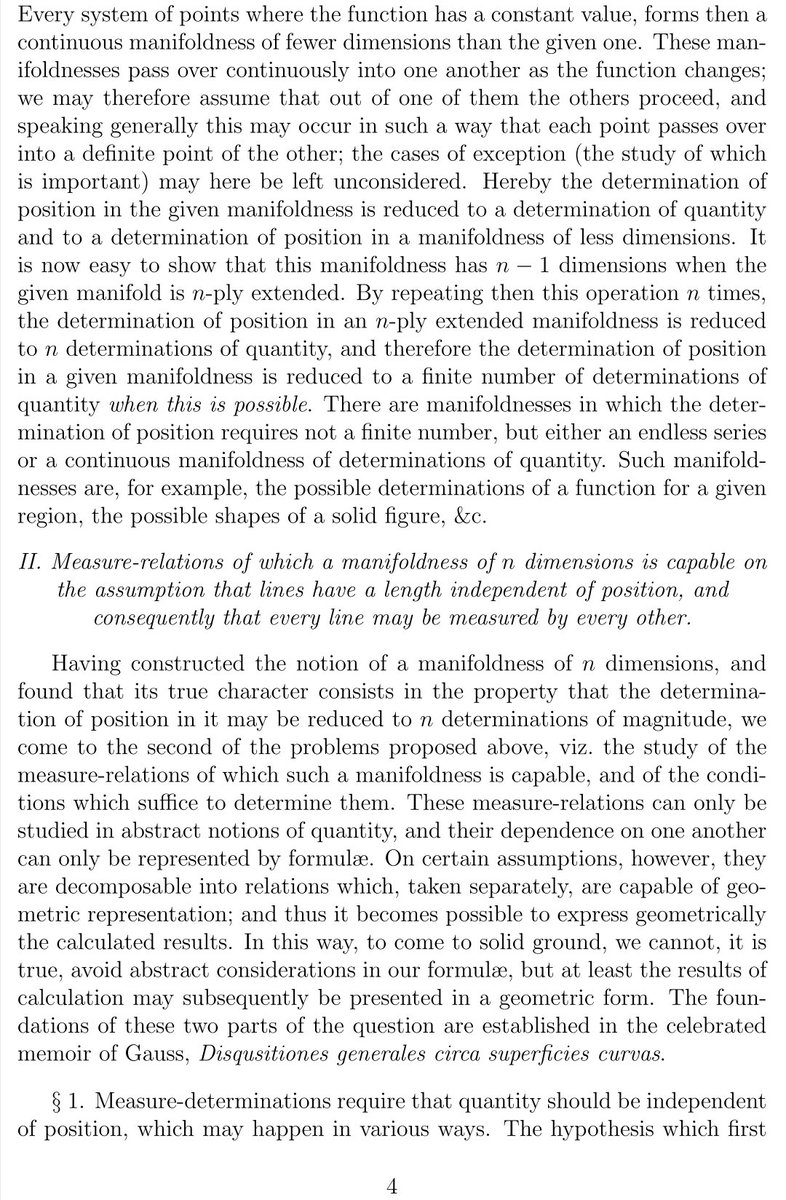 2020gfx's tweet photo. 📄 Riemann (1854) On the Hypotheses which lie at the Bases of Geometry https://t.co/Ug6ZhO0QXt
🔖 History of manifolds and varieties » "The famous Göttingen inaugural lecture (Habilitationsschrift)" https://t.co/I8iMyFWJKA
👨‍🏫 Bernhard Riemann (1826 - 1866) https://t.co/P9DLa1rqoq https://t.co/lLrEHMDjbX